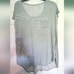 Maurices Light Green Mixed Print Soft T-shirt size XXL